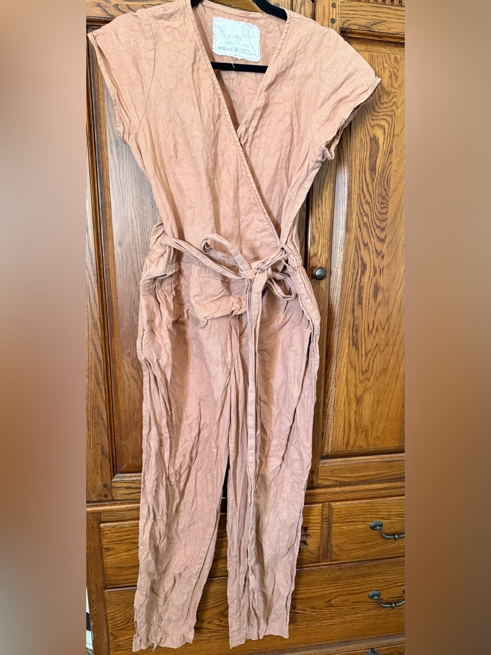 Not Perfect Linen jumpsuit - Picture 3 of 6